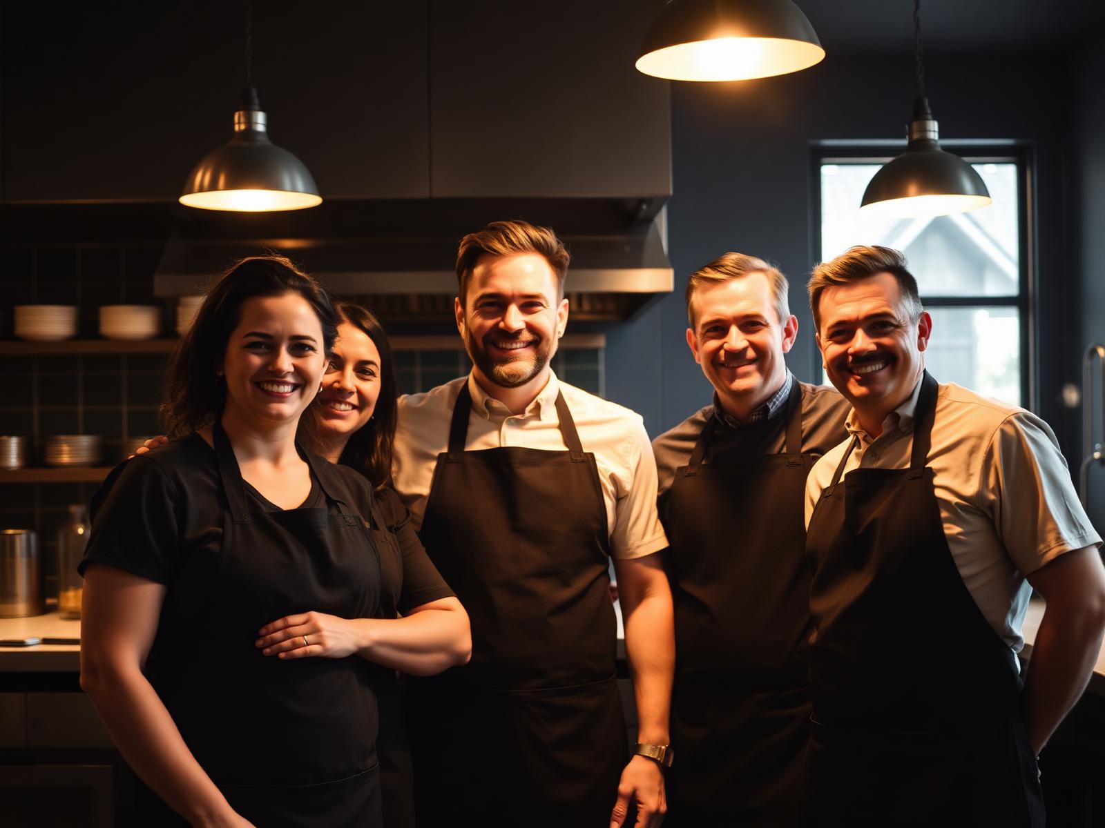 Das Team der Pizzeria Valentino in der Küche